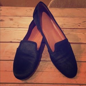 Banana Republic Black Velvet Loafers